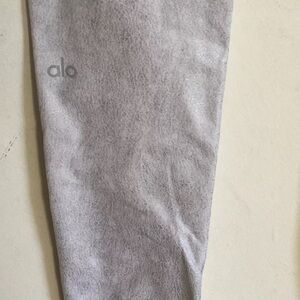 ALO Yoga medium leggings. Super cute white and shimmer silver full length
